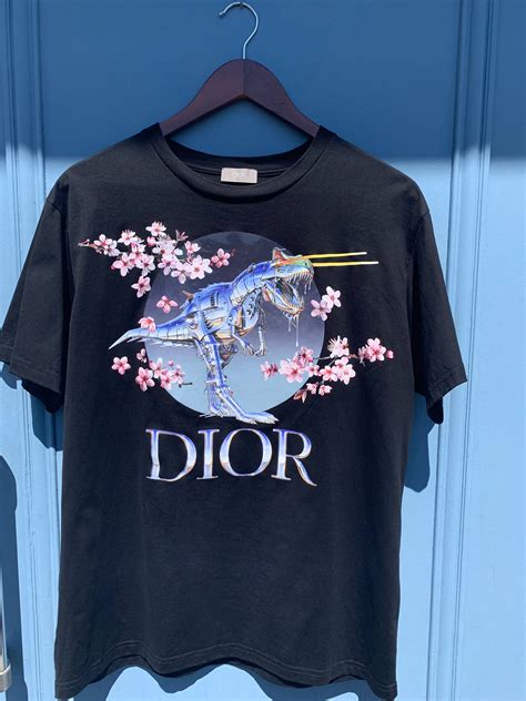 dior dinasour t shirt|Dior x Sorayama Black 'Dinosaur' T.